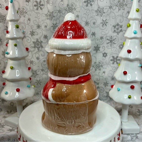 Christmas Peppermint Gingerbead Snowman Ceramic Stacked Measuring Cups - Picture 2 of 12